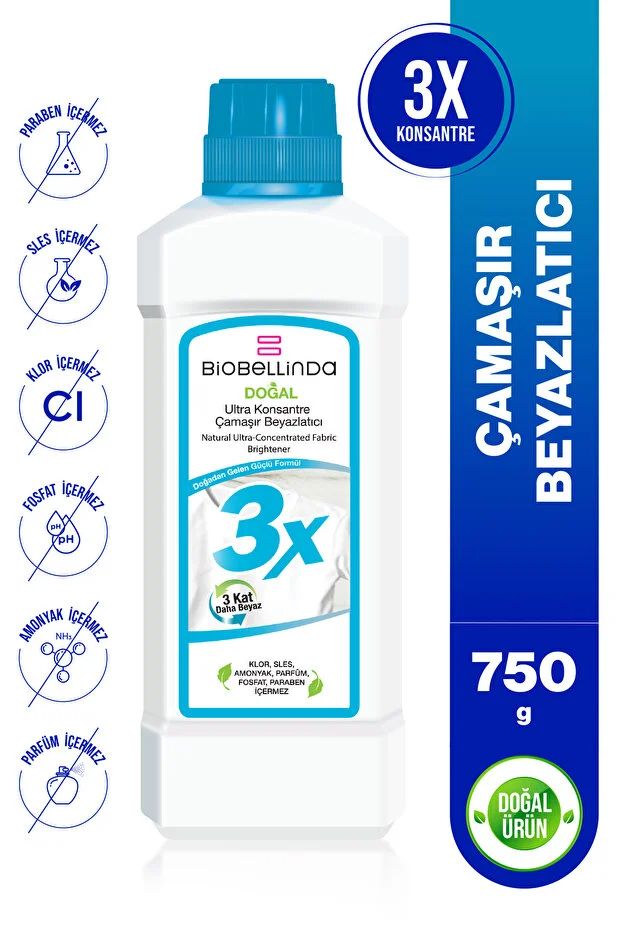 Yağ Kir Tem. 750 ml & Çamaşır Beyazlatıcı 3x 750 ml & Wc Banyo Tem. 750 ml & Genel Tem.(4'LÜ SET)